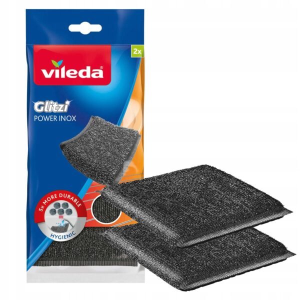Burete vase Vileda Glitzi Power Inox, 2 bucăți