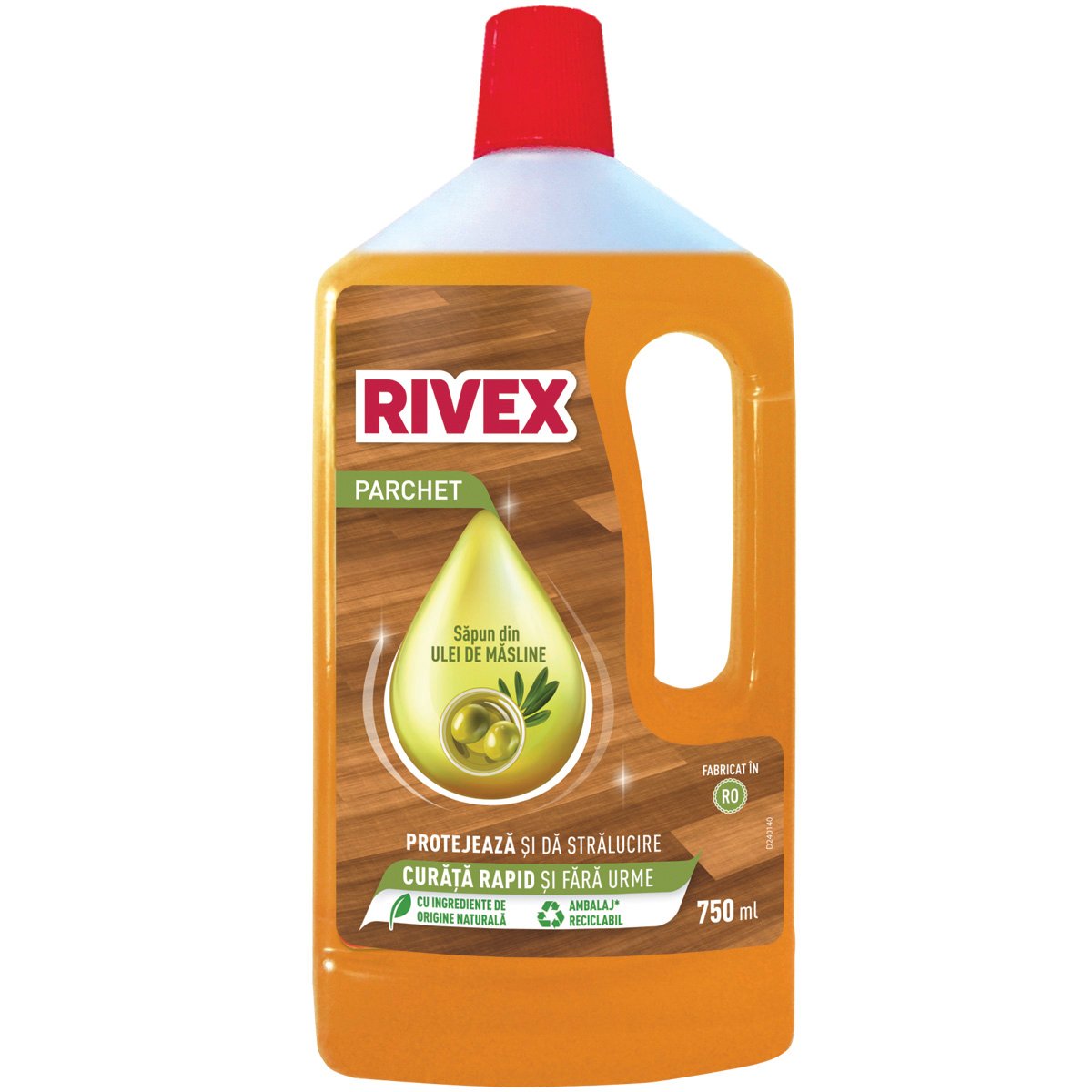 Detergent pentru parchet Rivex cu săpun din ulei de masline, 750 ml
