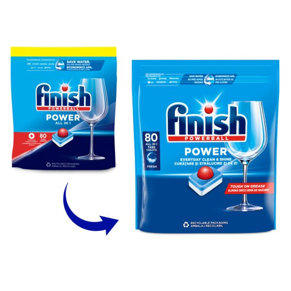 Finish Power detergent tablete pentru mașina de spălat vase, 80 spălări