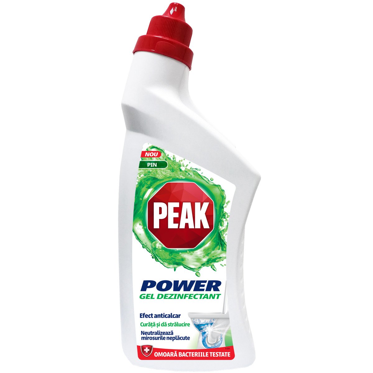 Gel dezinfectant pentru igienizarea toaletei Peak ultra power gel pin, 750 ml
