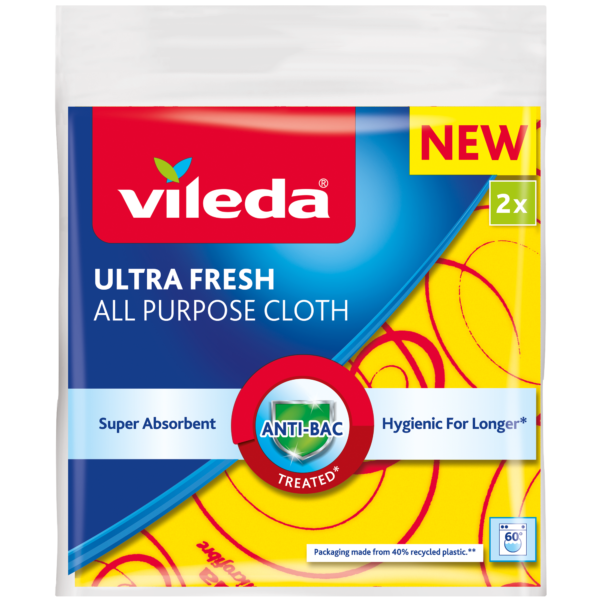 Laveta universala Vileda Ultra Fresh, 2 bucăți