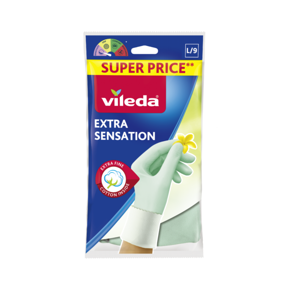 Mănuși menaj Vileda Extra Sensation, Marimea L