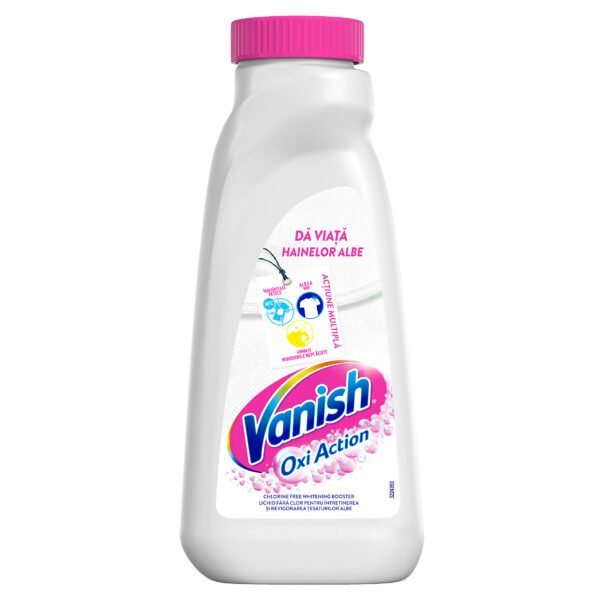 Solutie pentru indepartarea petelor pentru haine albe Vanish Oxi Action, 450 ml