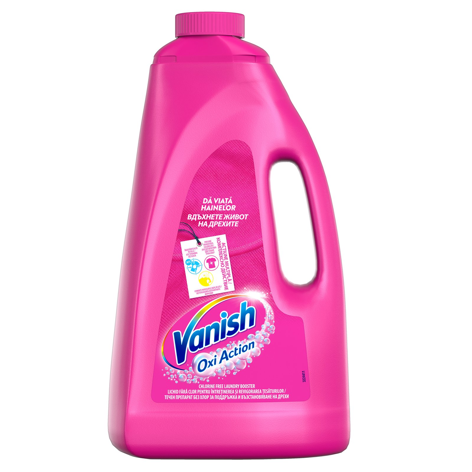 Solutie pentru indepartarea petelor pentru haine colorate Vanish Oxi Action, 4 L