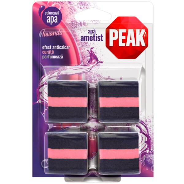 Tablete Peak Apa Ametist Lavandă, 4 x 50 g