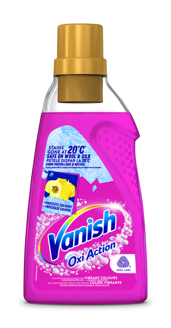 Vanish Gel concentrat cu actiune multipla pentru indepartarea petelor pentru haine colorate, 750 ml